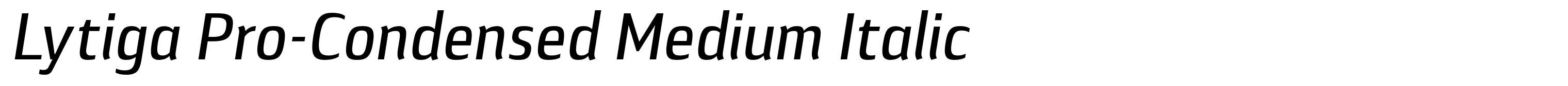 Lytiga Pro-Condensed Medium Italic
